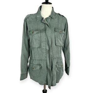 Young Fabulous Broke Green Utility Jacket 100%‎ Tencel Drawstring Waist Sz S NEW